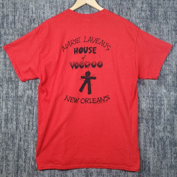 Vintage 80s Marie Laveau's House of Voodoo New Orleans T Shirt Size Large - Picture 2 of 12